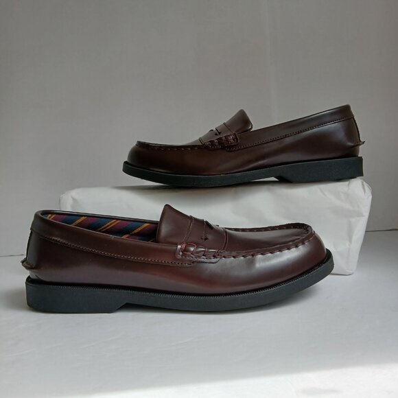 Sperry 'Colton' Plushwave BrownLeather PennyLoafer Unisex As New Boys Sz 5M W6.5 - Picture 4 of 10